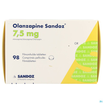 Olanzapine 7,5 mg sandoz comp pell 98