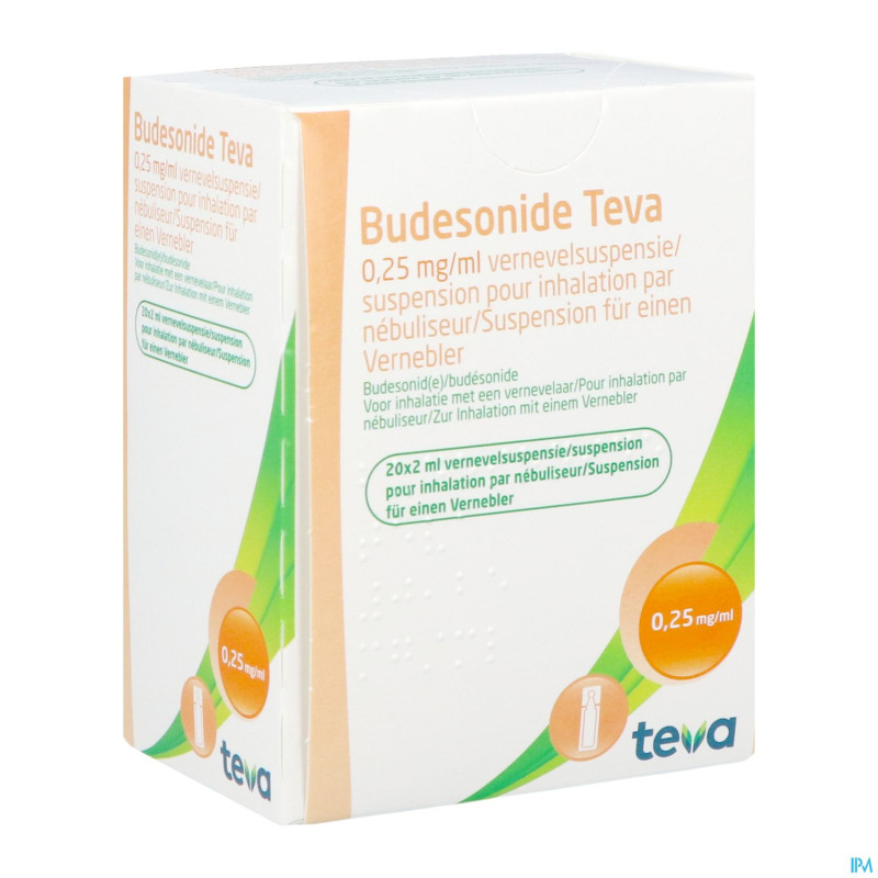 Budesonide teva 0,250mg/ml susp.nebul. 20x2ml