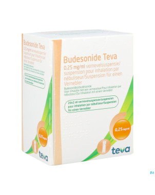 Budesonide teva 0,250mg/ml susp.nebul. 20x2ml