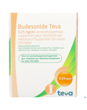 Budesonide teva 0,250mg/ml susp.nebul. 20x2ml
