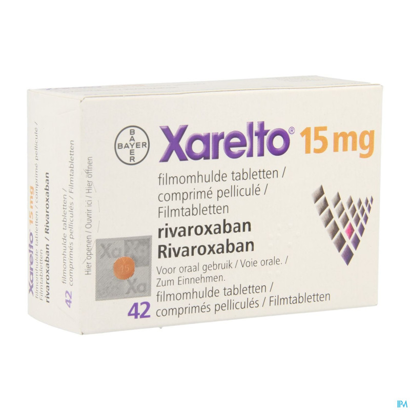 Xarelto 15 mg comp pell 42 x 15 mg