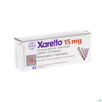 Xarelto 15 mg comp pell 42 x 15 mg