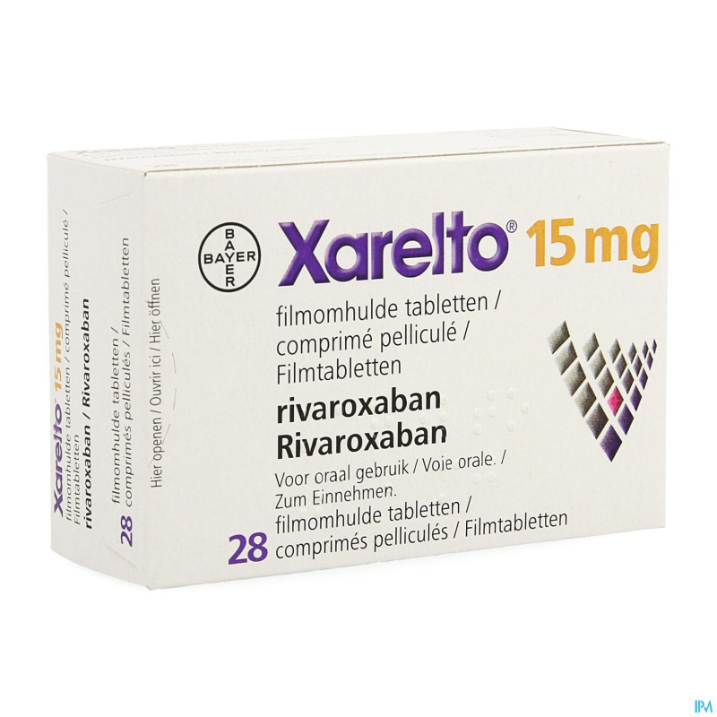 Xarelto 15 mg comp pell 28 x 15 mg