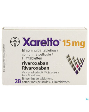 Xarelto 15 mg comp pell 28 x 15 mg