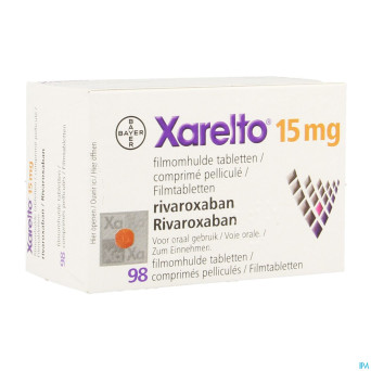 Xarelto 15 mg comp pell 98 x 15 mg