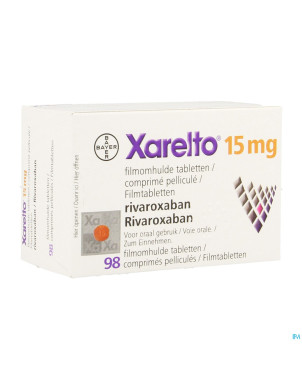 Xarelto 15 mg comp pell 98 x 15 mg