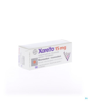 Xarelto 15 mg comp pell 98 x 15 mg