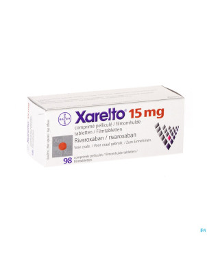 Xarelto 15 mg comp pell 98 x 15 mg