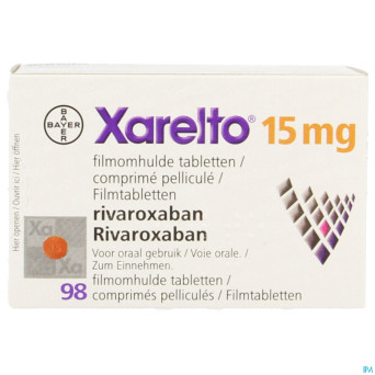 Xarelto 15 mg comp pell 98 x 15 mg
