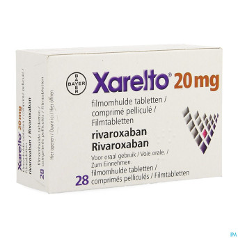 Xarelto 20 mg comp pell 28 x 20 mg