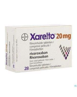 Xarelto 20 mg comp pell 28 x 20 mg