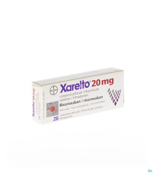 Xarelto 20 mg comp pell 28 x 20 mg