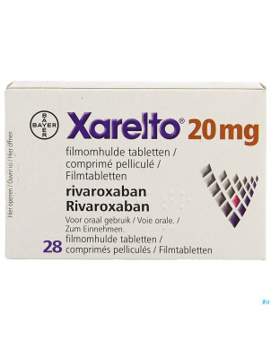 Xarelto 20 mg comp pell 28 x 20 mg