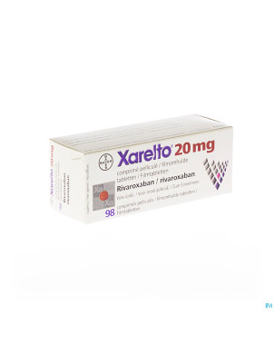 Xarelto 20 mg comp pell 98 x 20 mg