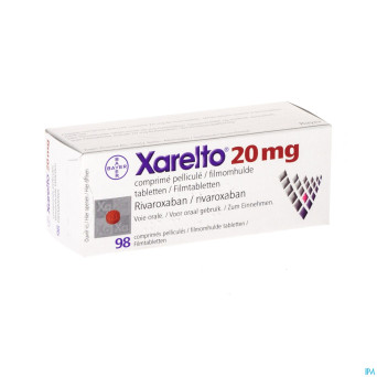 Xarelto 20 mg comp pell 98 x 20 mg