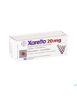 Xarelto 20 mg comp pell 98 x 20 mg