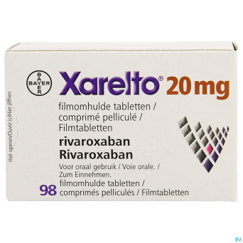 Xarelto 20 mg comp pell 98 x 20 mg