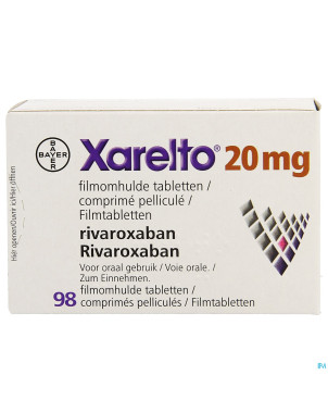 Xarelto 20 mg comp pell 98 x 20 mg