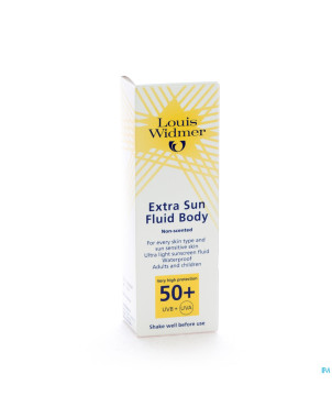 Widmer sun extra fluid body 50+ n/parf  tube 100ml