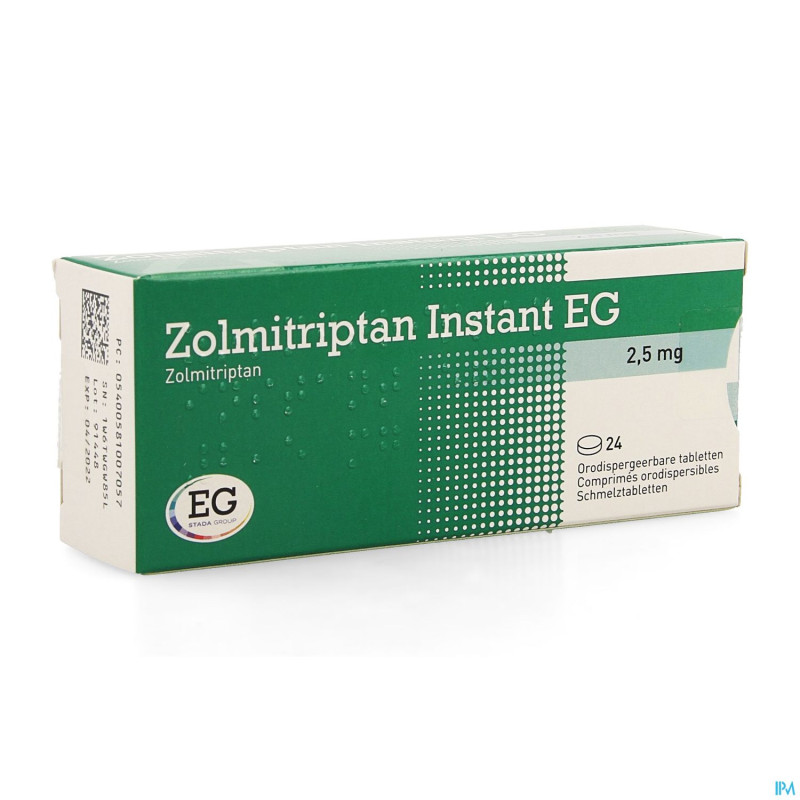 Zolmitriptan instant eg 2,5mg comp orodisp 24