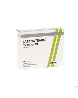 Latanotears 50 mcg/ml collyre 3 fl 2,5 ml