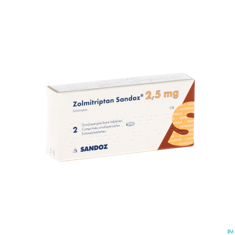 Zolmitriptan sandoz 2,5 mg comp orodisp  2