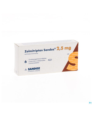 Zolmitriptan sandoz 2,5 mg comp orodisp  6
