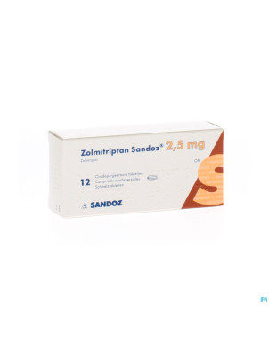 Zolmitriptan sandoz 2,5 mg comp orodisp 12