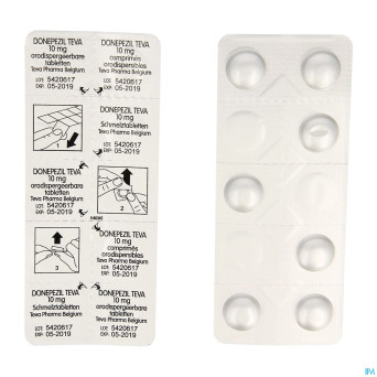 Donepezil teva 10,0 mg comp orod 28x 10,0 mg