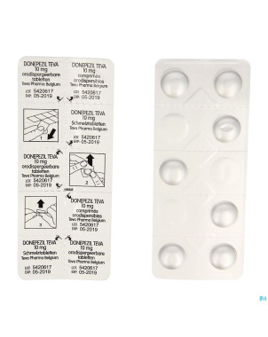 Donepezil teva 10,0 mg comp orod 28x 10,0 mg