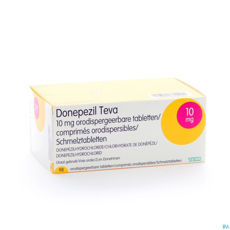 Donepezil teva 10,0 mg comp orod 98x 10,0 mg