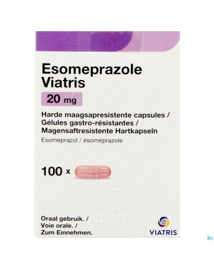 Esomeprazole viatris 20mg caps 100