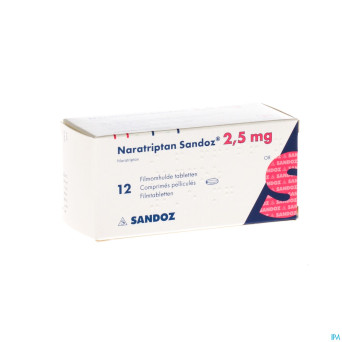 Naratriptan sandoz comp pell 12 x 2,5 mg