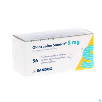 Olanzapine 5 mg sandoz orodisp comp 56