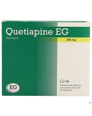 Quetiapine eg comp pell 180x200mg