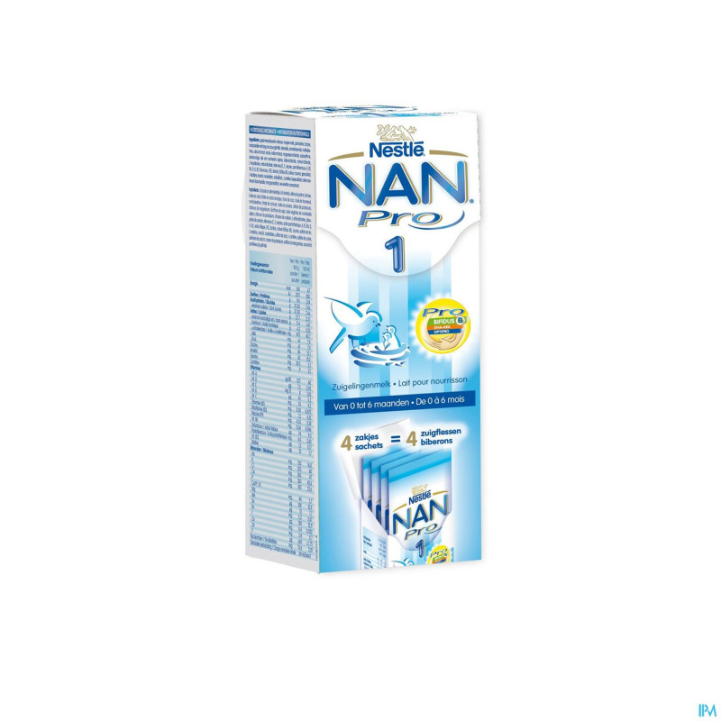 Nan pro 1 lait pdr   sticks 4x26g