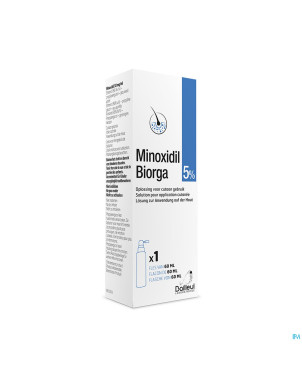 Minoxidil biorga 5% sol cutanee coffret  fl 1x60ml