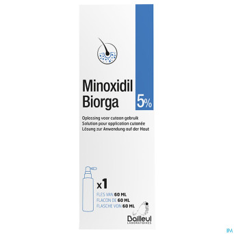 Minoxidil biorga 5% sol cutanee coffret  fl 1x60ml
