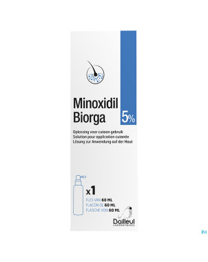 Minoxidil biorga 5% sol cutanee coffret  fl 1x60ml