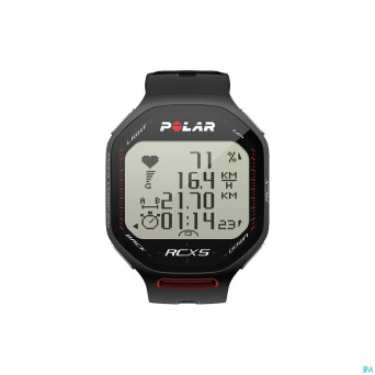 Polar rcx5 black cardiofrequencemetre