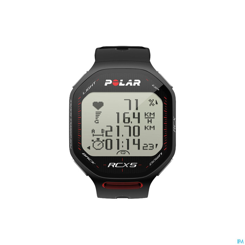 Polar rcx5 black cardiofrequencemetre