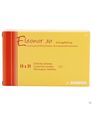 Eleonor 0,15mg/0,03mg tabl enrobee 13x21