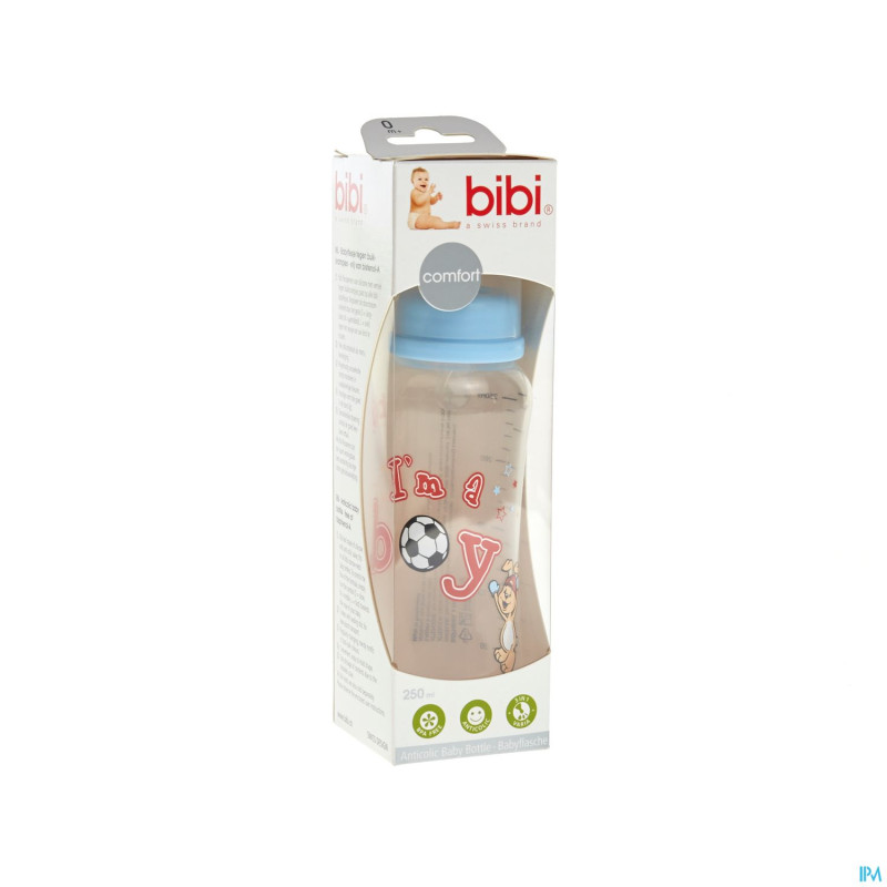 Bibi biberon etroit garcon 0%bpa 250ml
