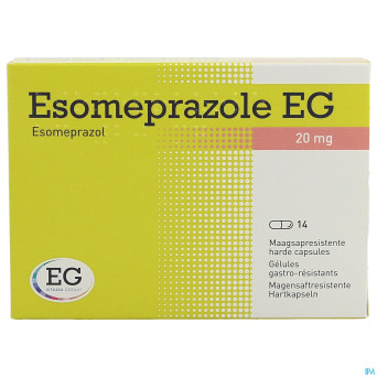 Esomeprazole eg 20mg caps gastro resist 14x20mg