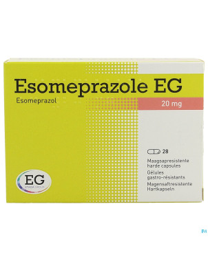 Esomeprazole eg 20mg caps gastro resist 28x20mg