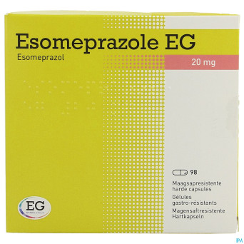 Esomeprazole eg 20mg caps gastro resist 98x20mg