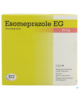 Esomeprazole eg 20mg caps gastro resist 98x20mg