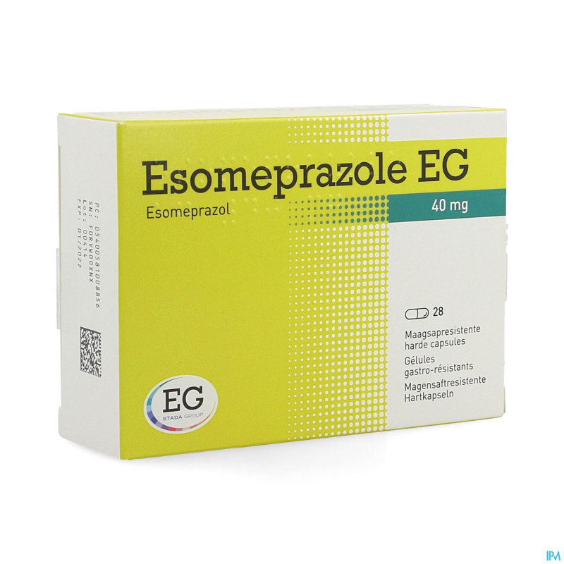 Esomeprazole eg 40mg caps gastro resist 28x40mg