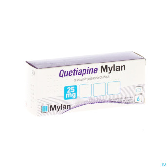 Quetiapine mylan comp pell   6 x  25 mg