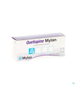 Quetiapine mylan comp pell   6 x  25 mg